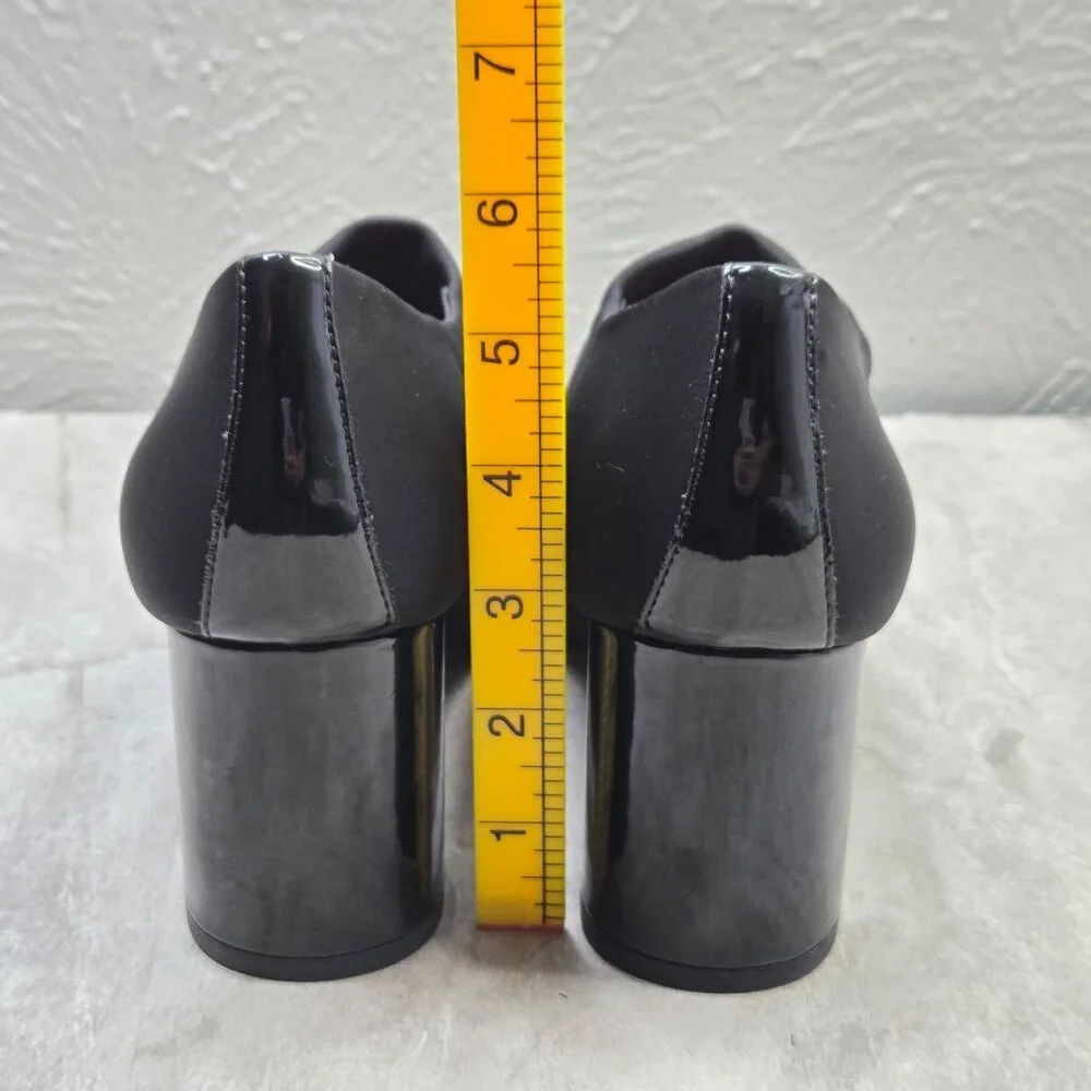 Donald Pliner Ankle Boots Sz 10 Black Sleek Minimalist Dressy Block Heel Booties